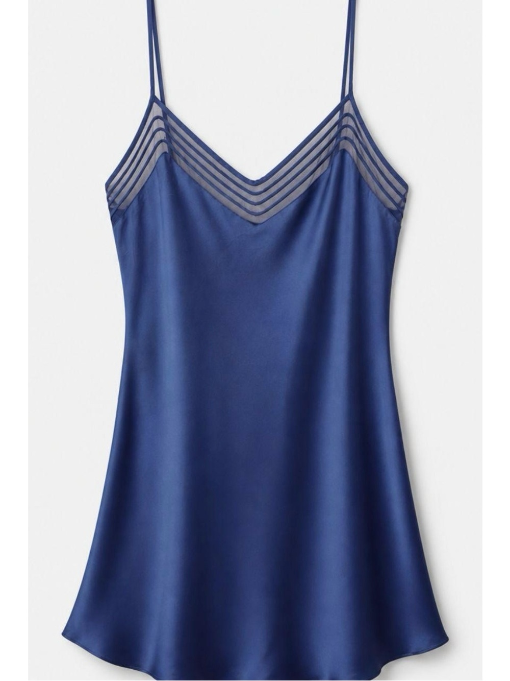 Vintage Y2K Victoria's Secret Blue Purple 100% Silk Mini Slip Dress Size Medium